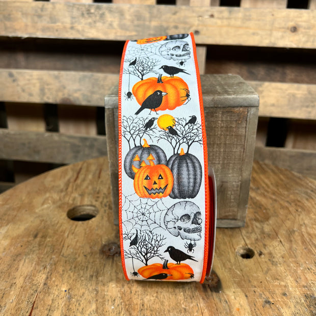 2.5 "X10YD spooky Halloween Wired Ribbon - RGE140030
