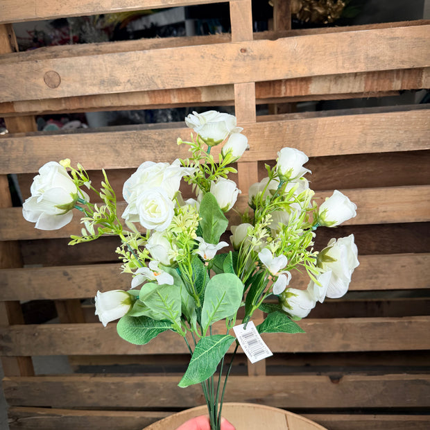 White rose bud bush - 37361