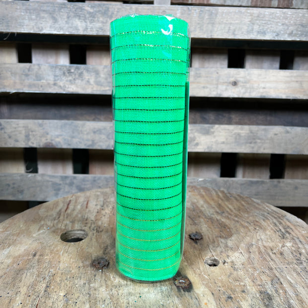 10" x 10Y lime green foil fine weave mesh - RY500130