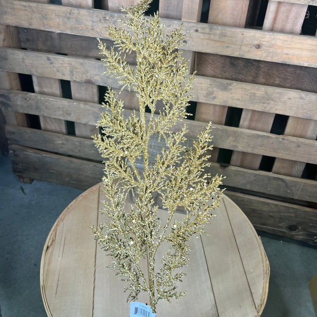 28" Gold Glitter Wild Huck Spray - L162408