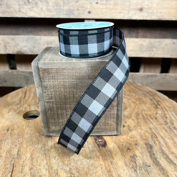 1.5" x 10Y buffalo check Wired Ribbon - RG0180510