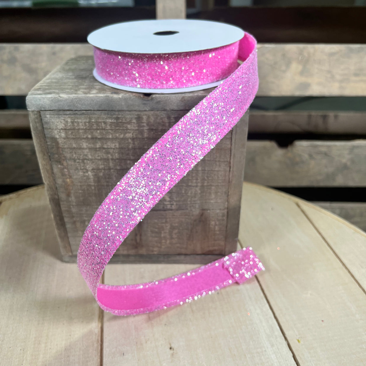 7/8" x 10Y pink sugar Wired Ribbon - 46420-05-28