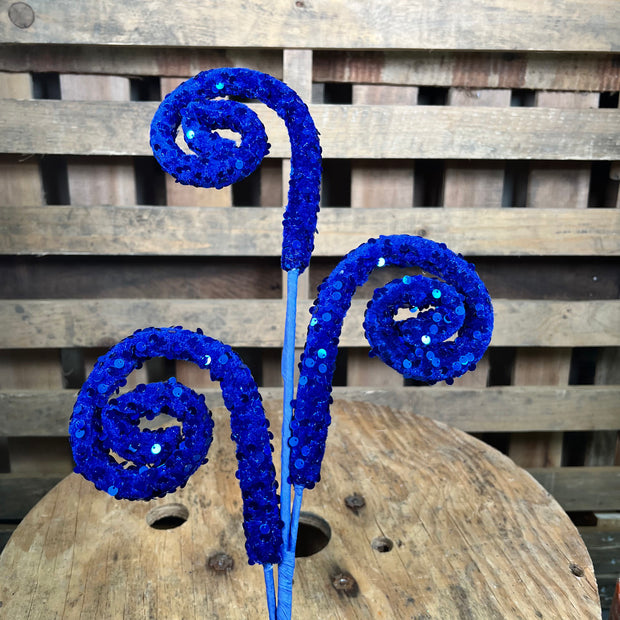 28 Inch Blue sequin swirl pick - 74238BL