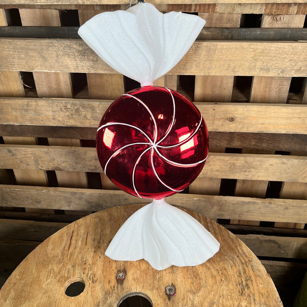 18.5 inch peppermint swirl candy Christmas ornament - M110703