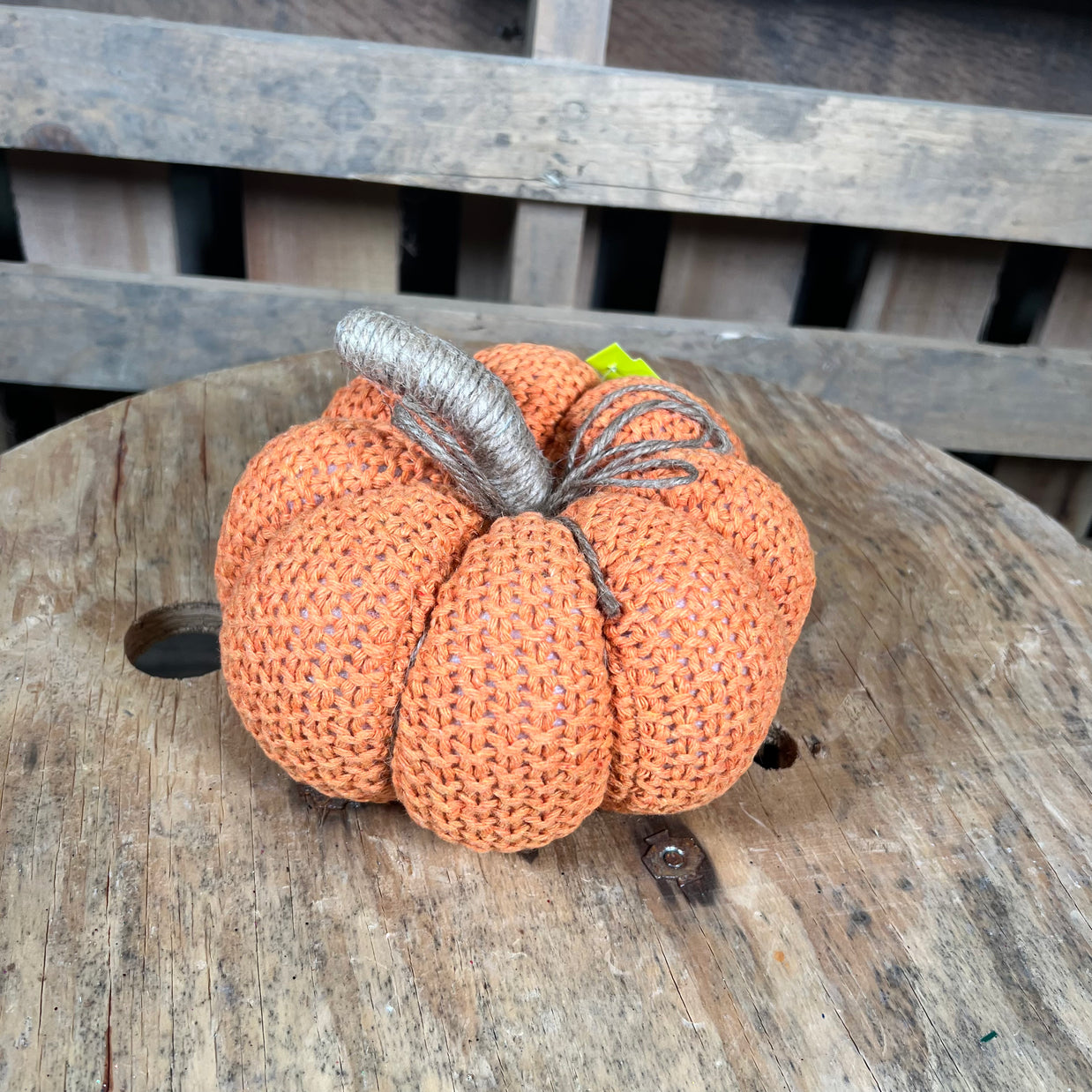 7 inch plush knitted pumpkin - 56939OR
