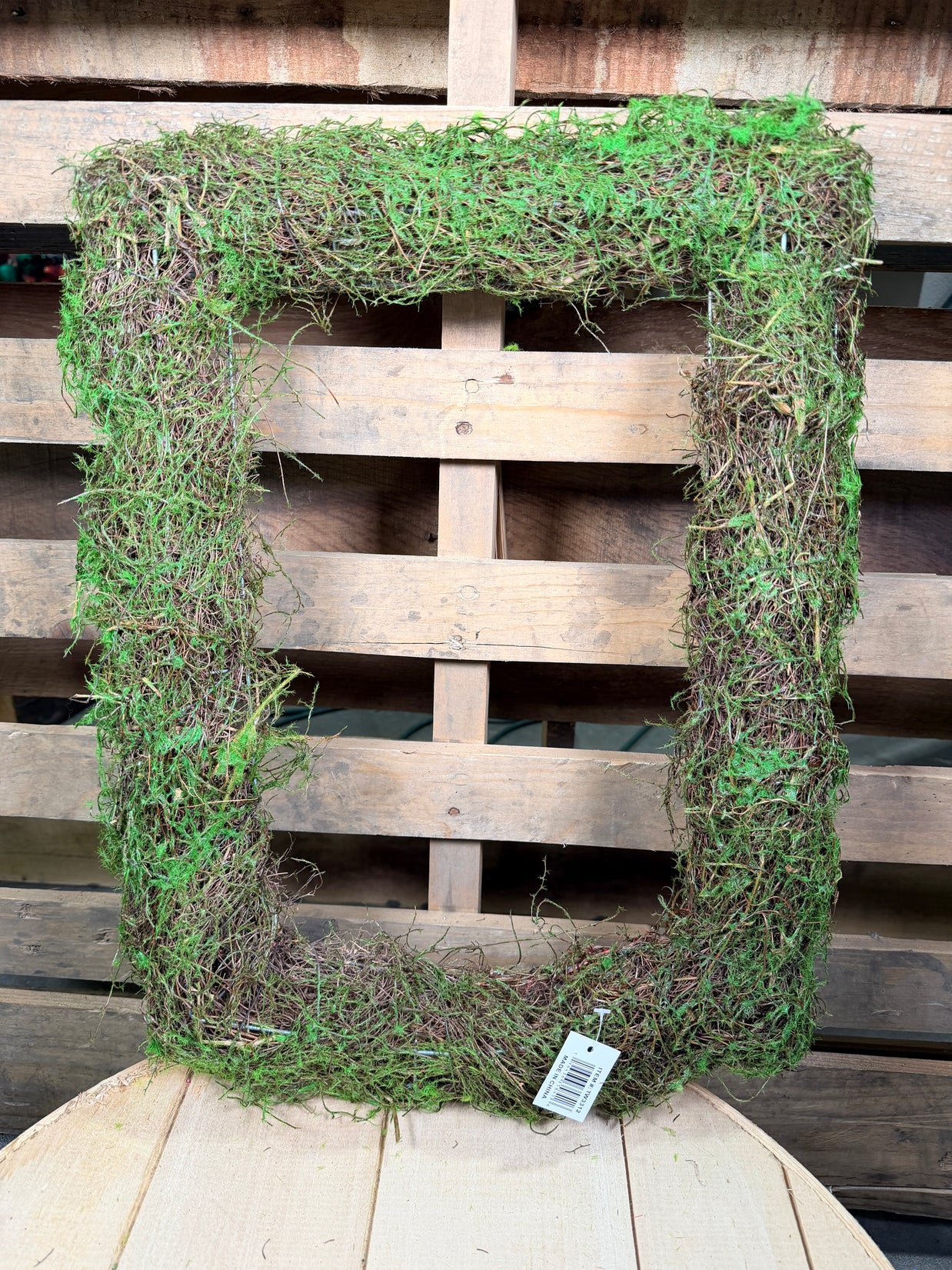 19" Rectangle moss vine wreath base  - TW3312