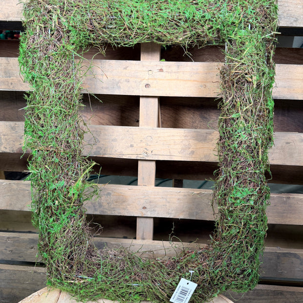 19" Rectangle moss vine wreath base  - TW3312