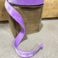 1” x 10y Lavender velvet designer ribbon - QK258686