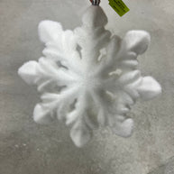 10” Flocked Snowflake ornament - 85957WT