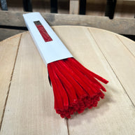 12” by 6MM red chenille pipe cleaner stems - 100 pack - MA200124