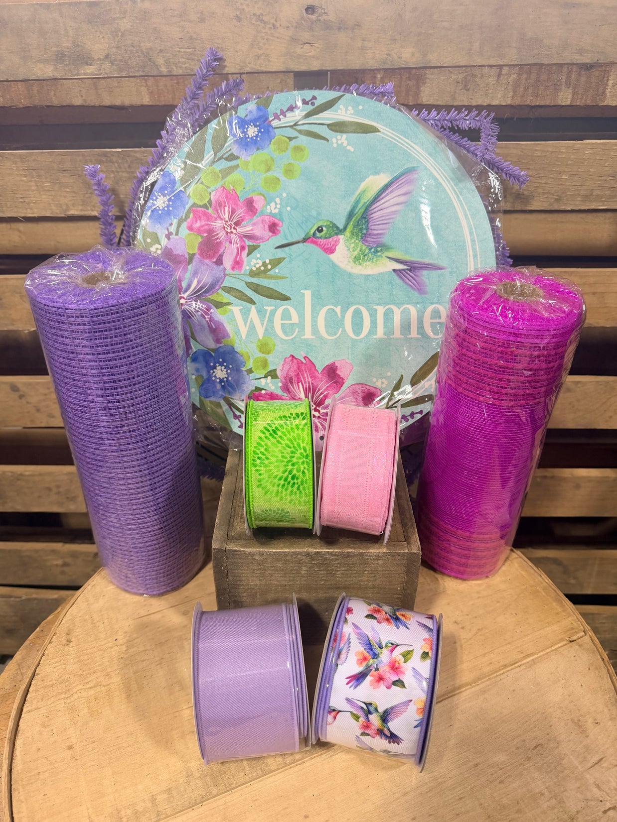 Welcome humming bird wreath kit - DIY wreath kit - humbirdkit