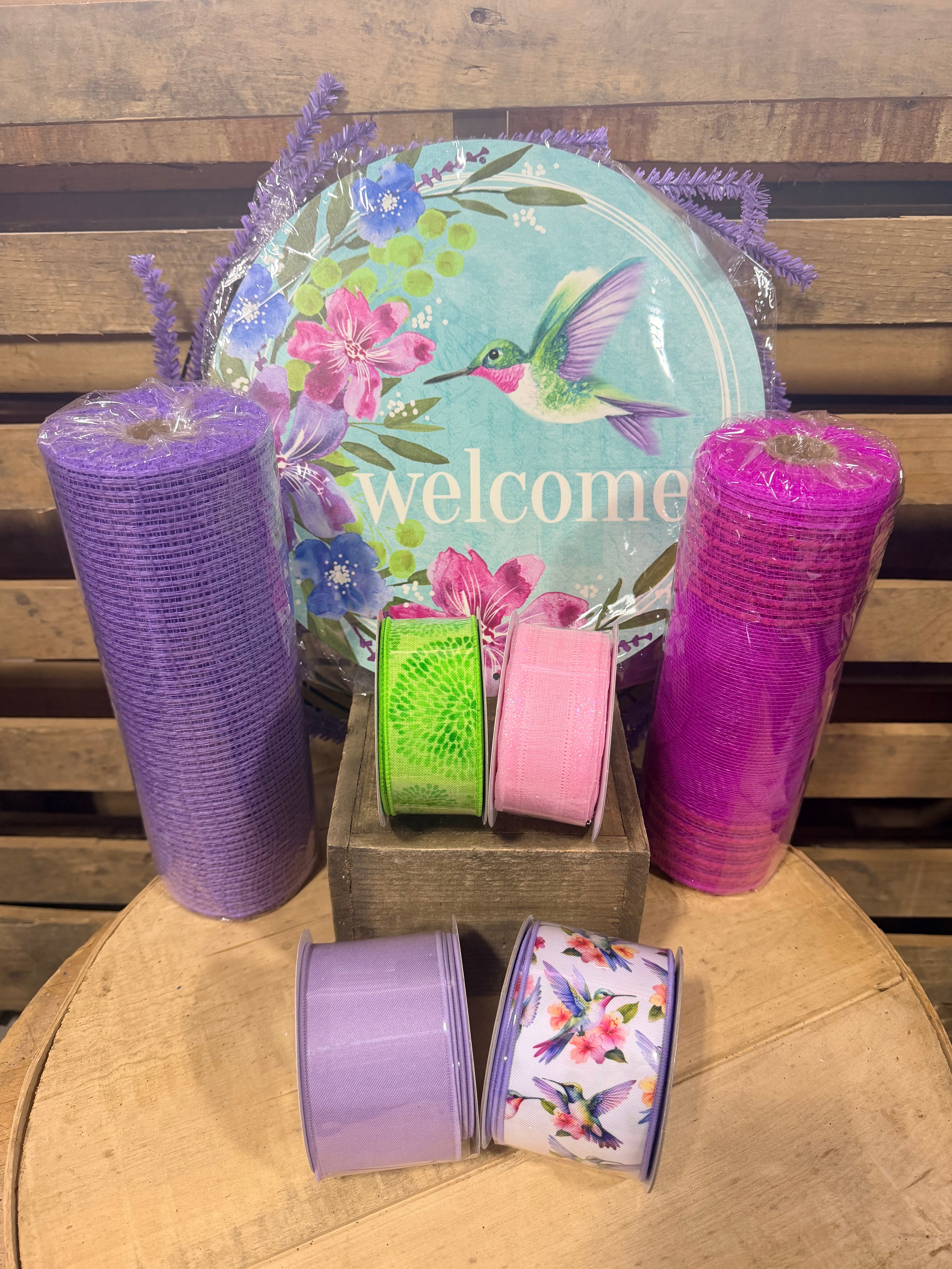 Welcome humming bird wreath kit - DIY wreath kit - humbirdkit