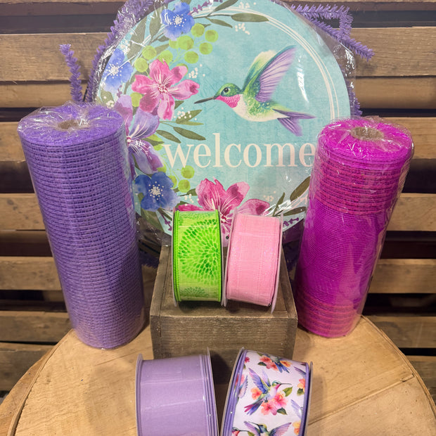 Welcome humming bird wreath kit - DIY wreath kit - humbirdkit