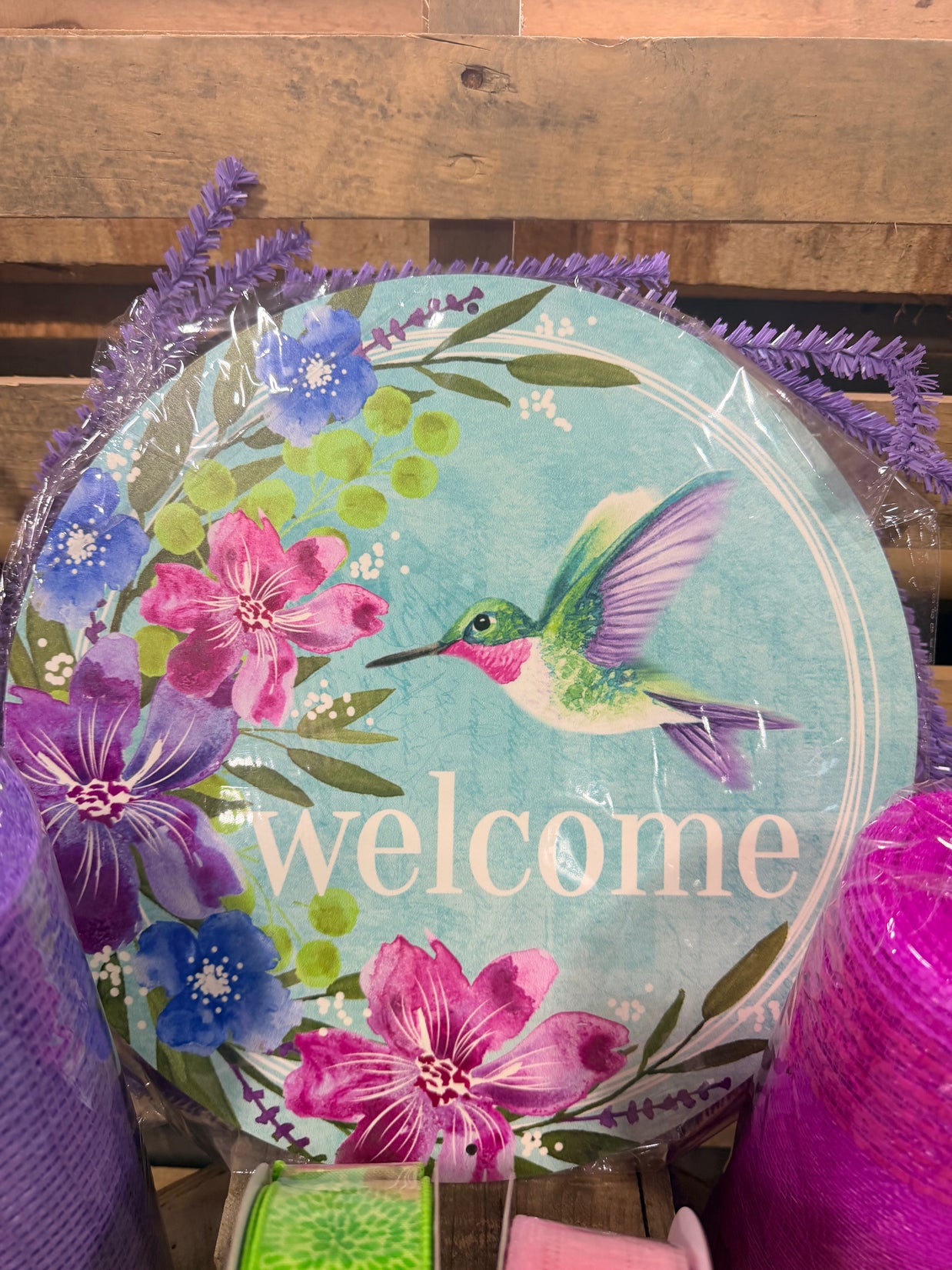 Welcome humming bird wreath kit - DIY wreath kit - humbirdkit