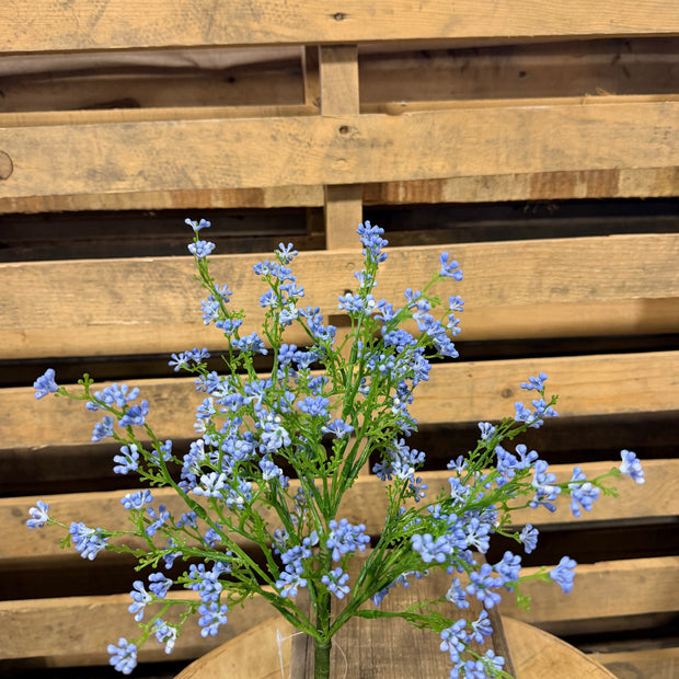 14.5” light blue flower bud bush - FN1742E9