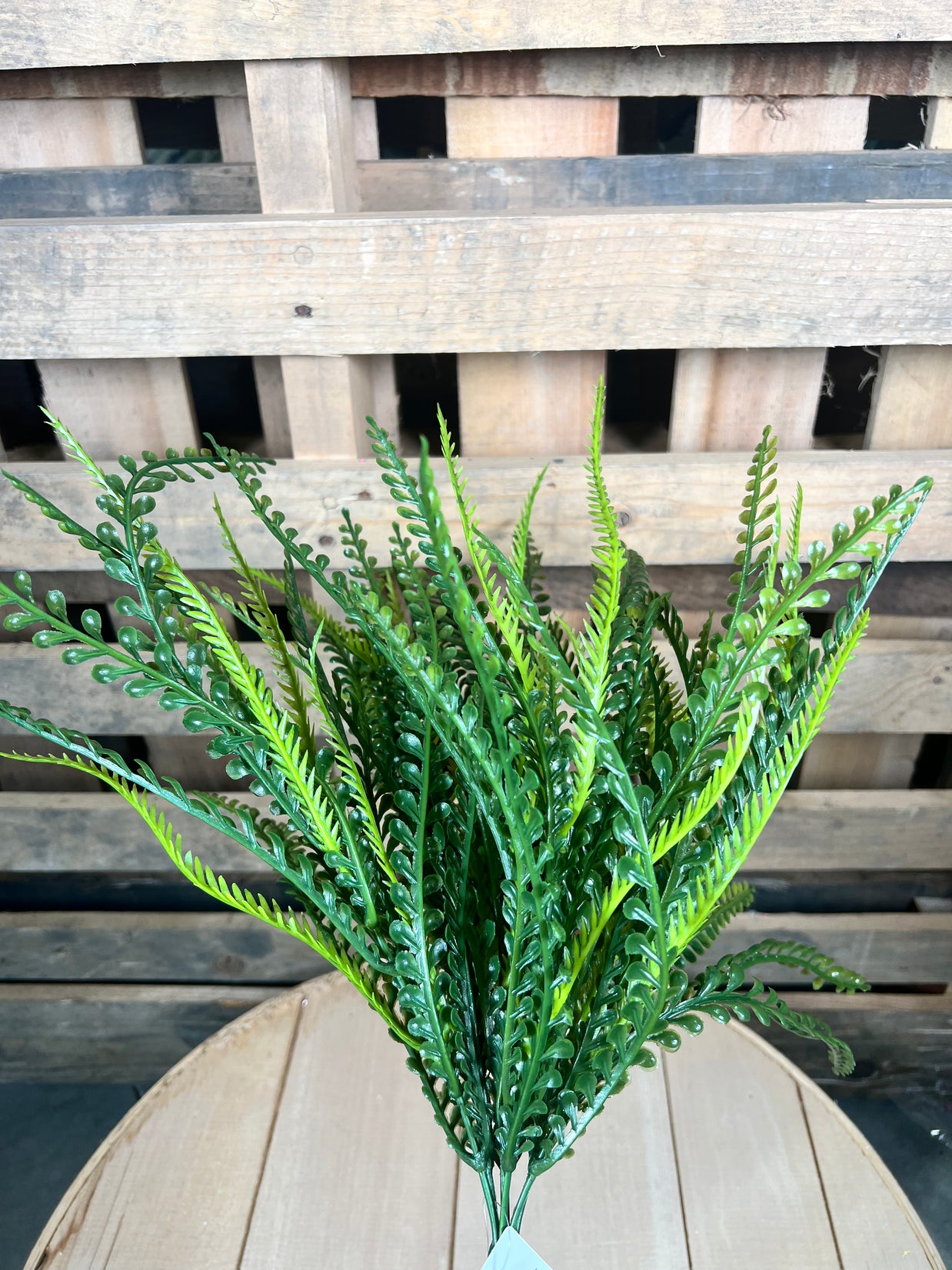 19" button fern - beaded grass bush - FG679530