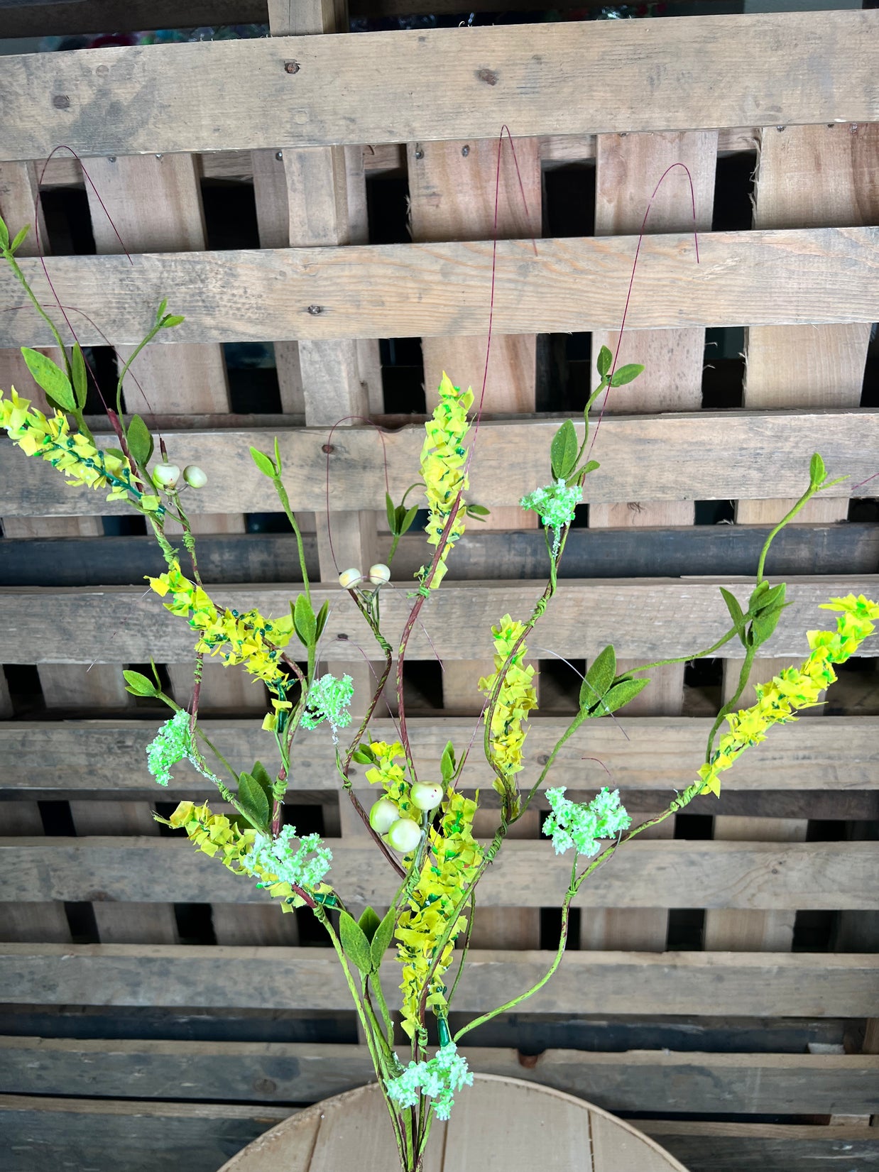 32" yellow butterfly floral bush - FH809629