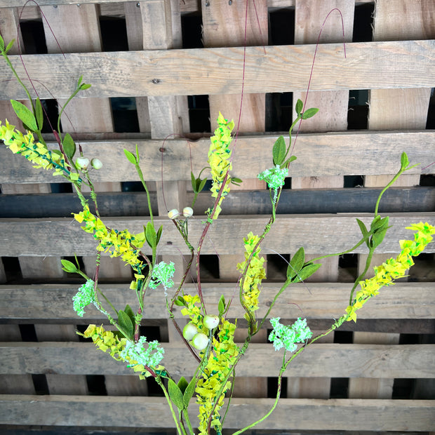 32" yellow butterfly floral bush - FH809629