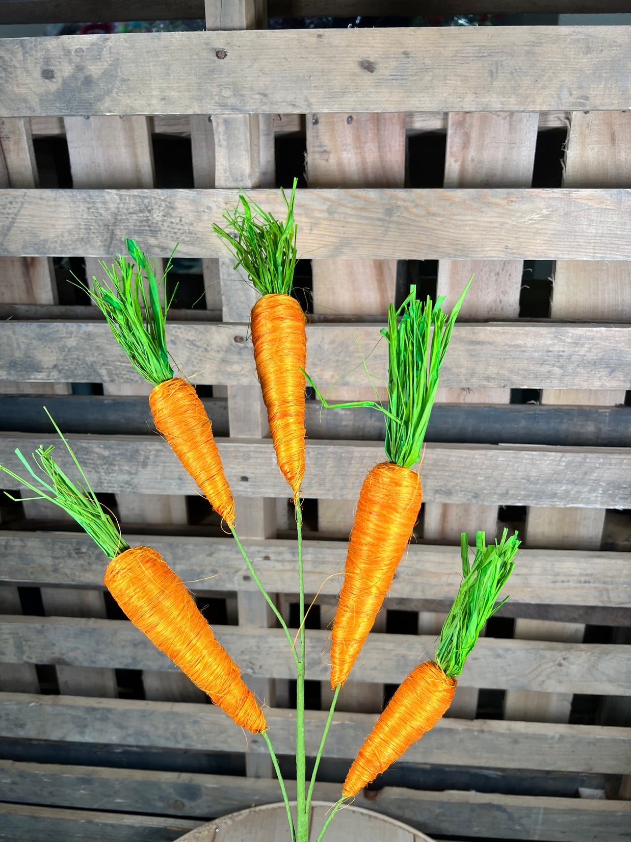 28" linen wrapped carrot pick - HE4235