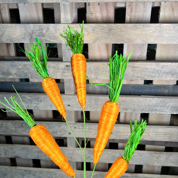 28" linen wrapped carrot pick - HE4235