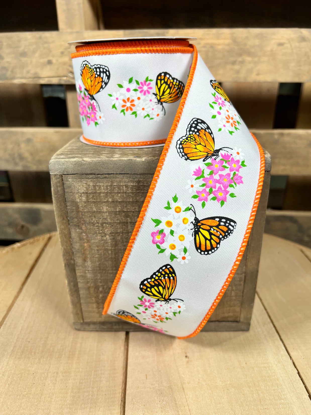 2.5" x 10Y butterfly Wired Ribbon - RGE174927