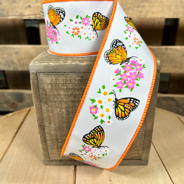 2.5" x 10Y butterfly Wired Ribbon - RGE174927