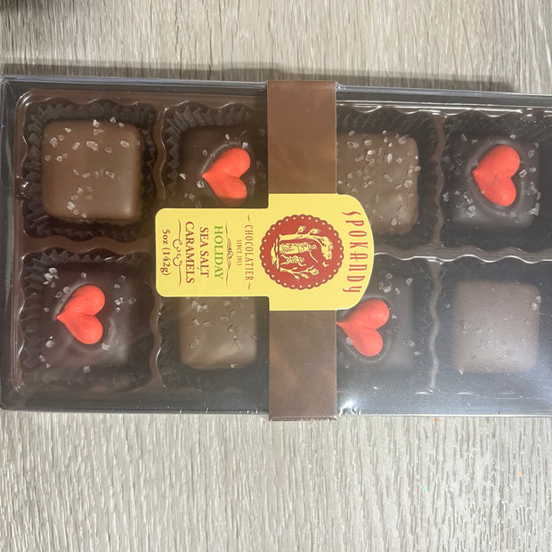 8 piece sea salt Carmel , Valentine’s Day rectangle, chocolate box - WV2676SEA