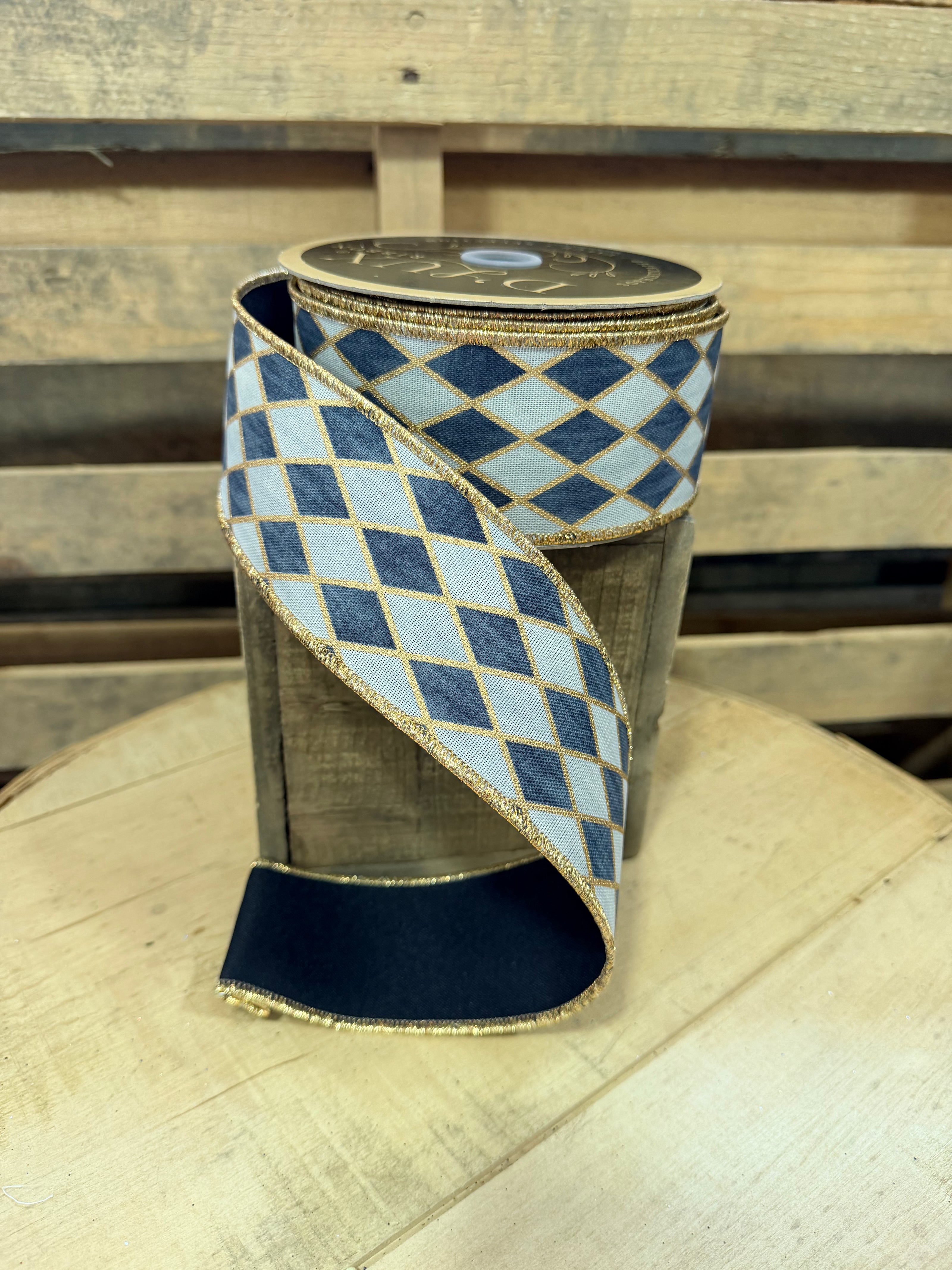 2.5” x 10yd antique Harlequin dlux ribbon - LX3149C2