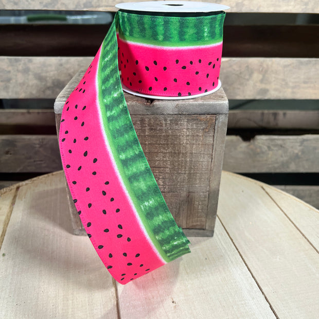 2.5" x 10Y watermelon Wired Ribbon - 46516-40-28