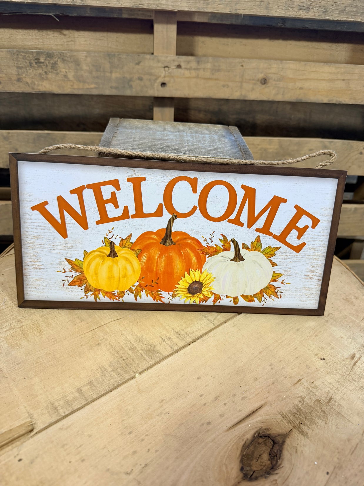 12.5” Fall Welcome Pumpkin sign - AP735571