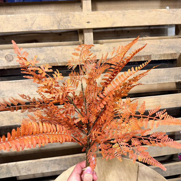 18” Orange Mixed Fern Bush - 85368-UV-OR