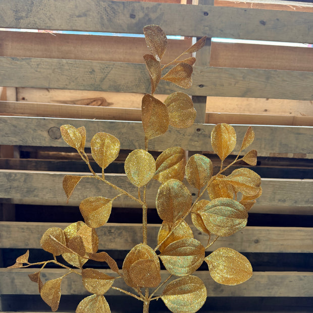 25" Gold Dogwood Glitter Pick - FK220825