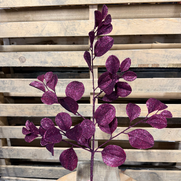 25" Burgundy Dogwood Glitter Pick - FK221025