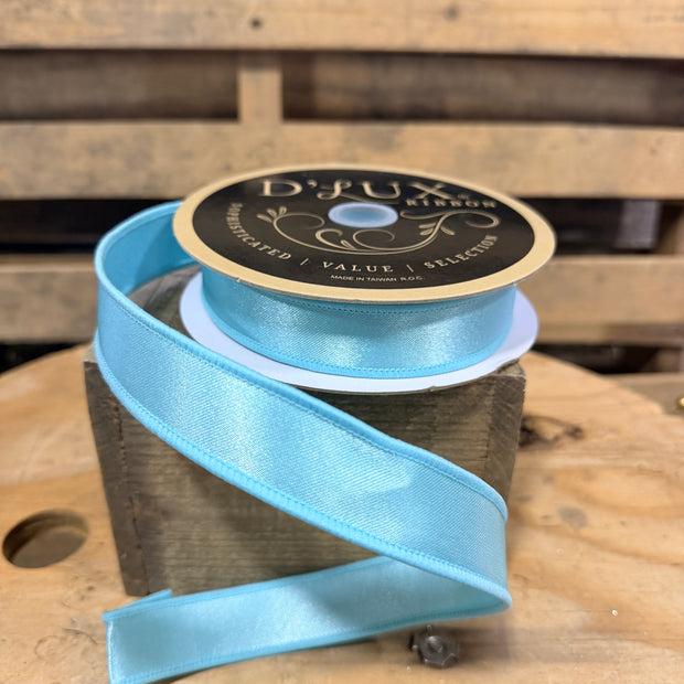 7/8" x 10yd ice blue Wired Ribbon - LX4004H9
