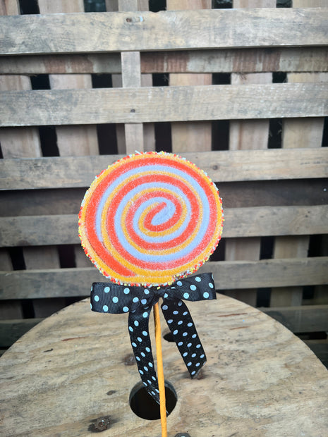 5”W Candy corn lollipop  - 56719ORYWWT
