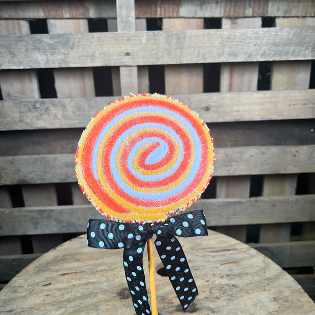 5”W Candy corn lollipop  - 56719ORYWWT