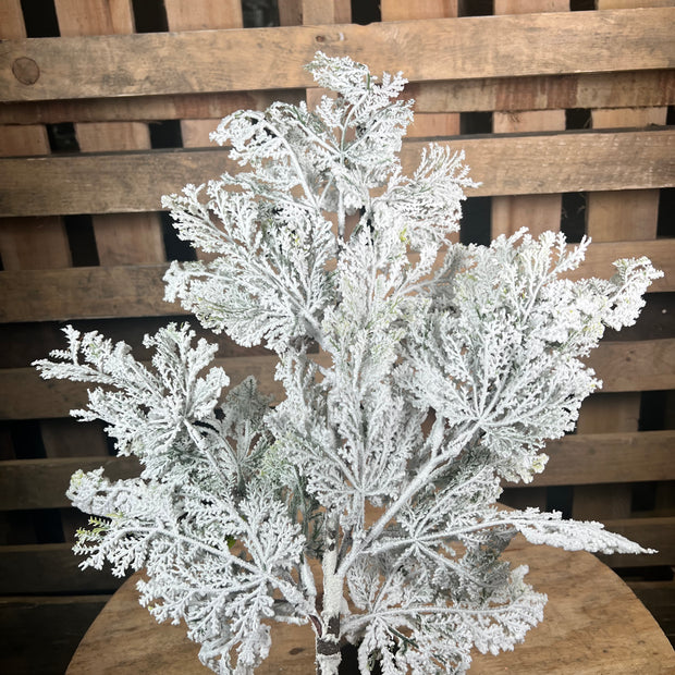 28”H Flocked Cedar spray  - 86016SNOW