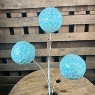 25”H blue mesh ball spray  - 86349MINT