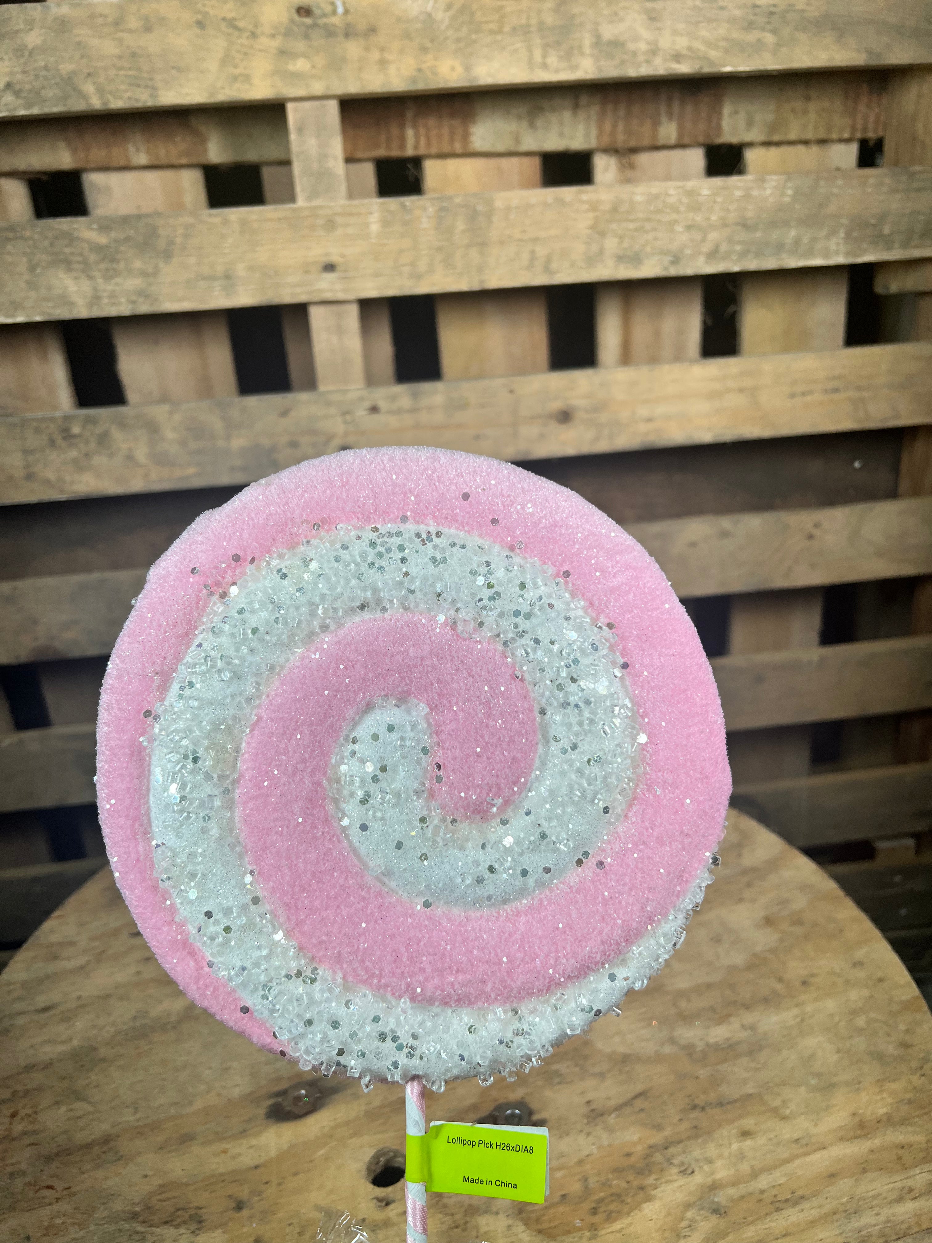 8”W Pink lollipop  - 85245PKWT