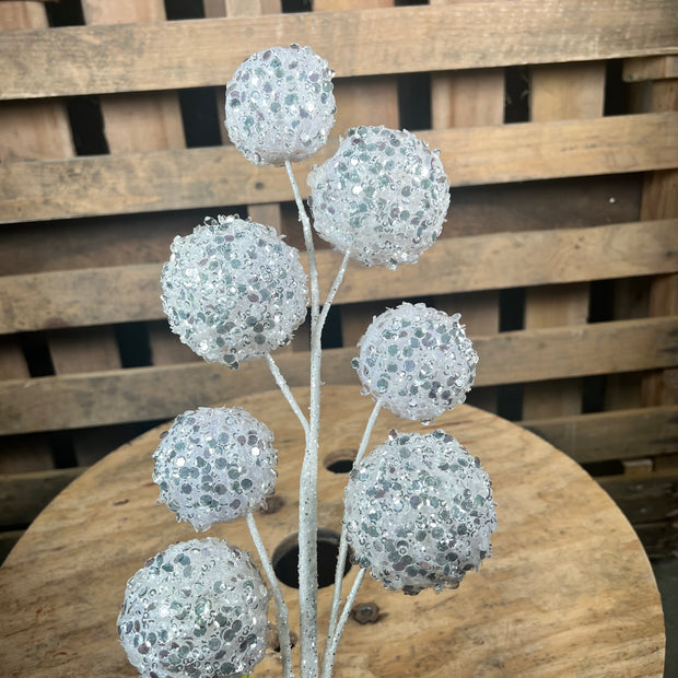 28”H sequin ball spray  - 86101WT