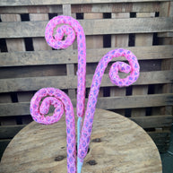 28”H Pink mesh curly spray  - 86348PK