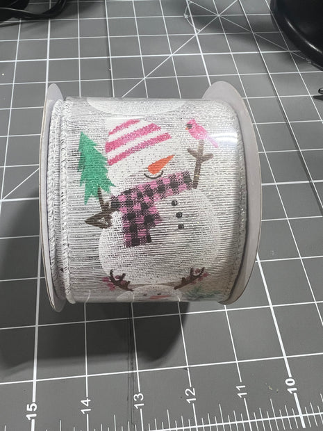 2.5 "X10YD cubby snowmen Wired Ribbon - RGE137226