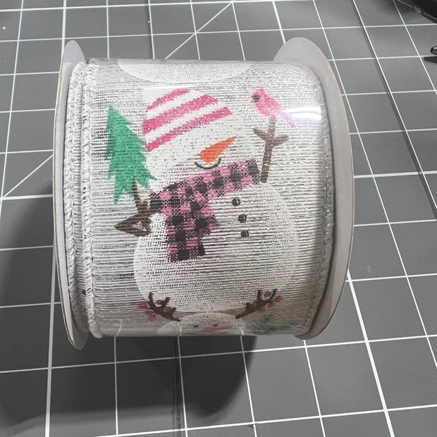 2.5 "X10YD cubby snowmen Wired Ribbon - RGE137226
