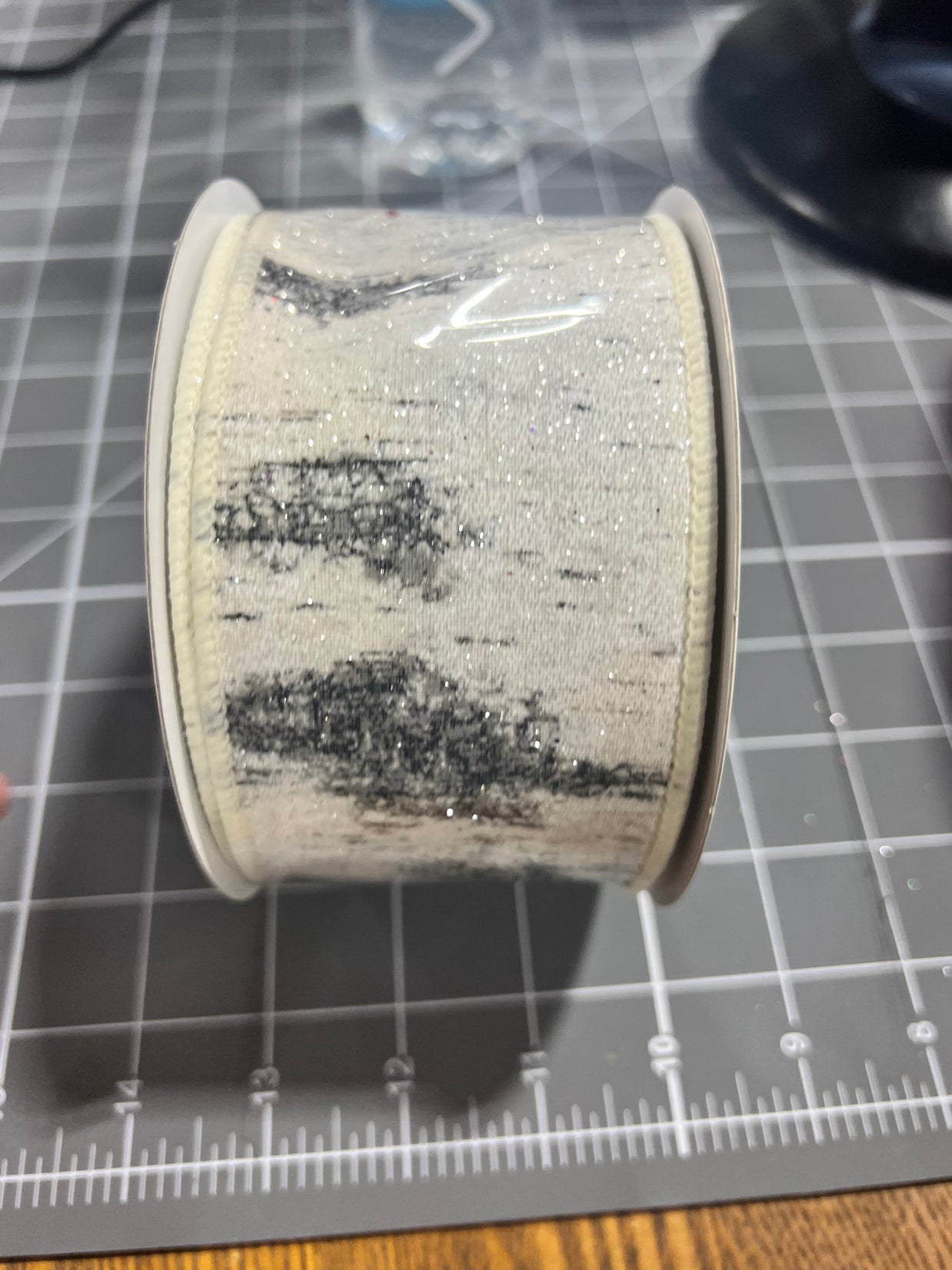 2.5 "X10YD glitter birch Wired Ribbon - RGA15671R