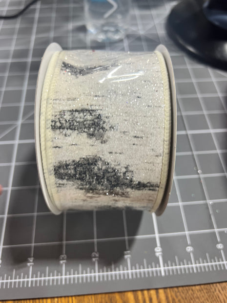 2.5 "X10YD glitter birch Wired Ribbon - RGA15671R