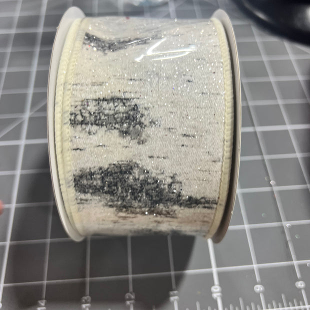 2.5 "X10YD glitter birch Wired Ribbon - RGA15671R
