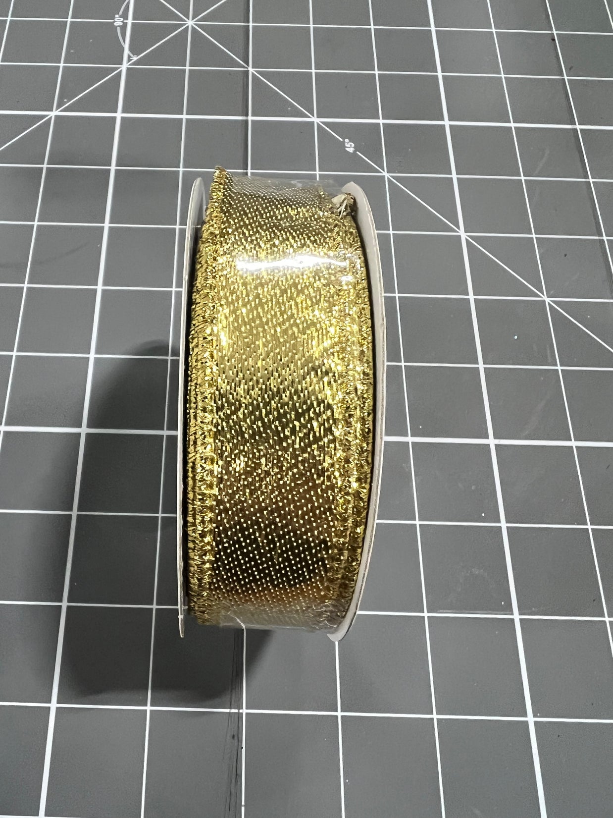 7/8"X10YD gold metallic Wired Ribbon - RG0739908