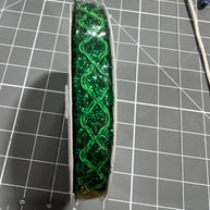 5/8” x 10Y emerald green tinsel open weave Wired Ribbon - RN592006