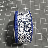 1.5”x 10yd blue glitter snow Wired Ribbon - RGF181319