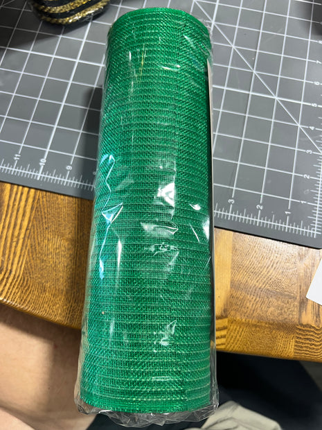 10" x 10Y emerald green jute fine weave mesh - RY500606